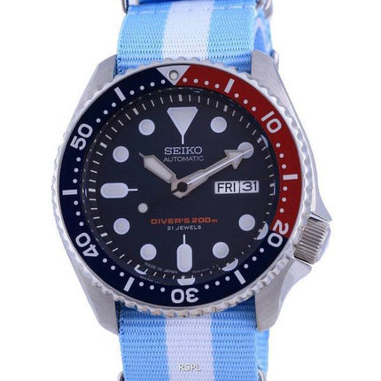 Seiko Automatic Divers Polyester Japan Made SKX009J1-var-NATO24 200M Men's Watch