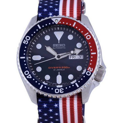 Seiko Automatic Divers Polyester Japan Made SKX009J1-var-NATO27 200M Men's Watch