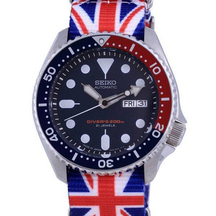 Seiko Automatic Divers Polyester Japan Made SKX009J1-var-NATO28 200M Men's Watch