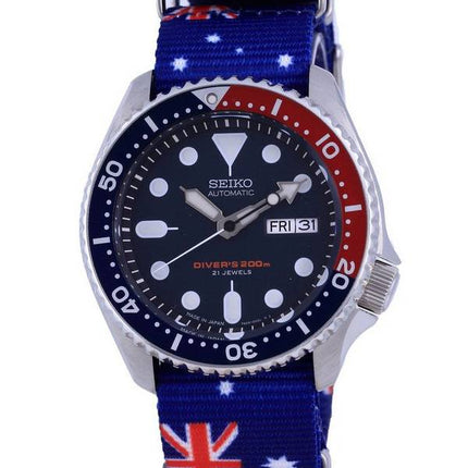 Seiko Automatic Divers Polyester Japan Made SKX009J1-var-NATO30 200M Men's Watch