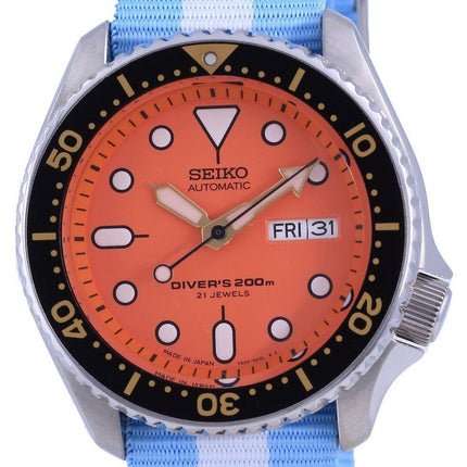 Seiko Automatic Divers Japan Made Polyester SKX011J1-var-NATO24 200M Men's Watch