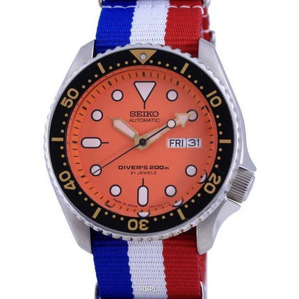 Seiko Automatic Divers Japan Made Polyester SKX011J1-var-NATO25 200M Men's Watch