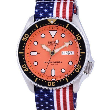 Seiko Automatic Divers Japan Made Polyester SKX011J1-var-NATO27 200M Men's Watch