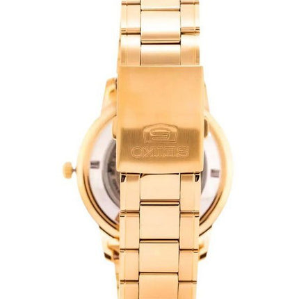 Seiko 5 Gold Tone Stainless Steel Gold Dial 21 Jewels Automatic SNKN62K1 Men's Watch