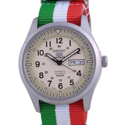 Seiko 5 Sports Military Automatic Japan Made SNZG07J1-var-NATO23 100M Men's Watch