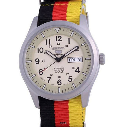 Seiko 5 Sports Military Automatic Japan Made SNZG07J1-var-NATO26 100M Men's Watch