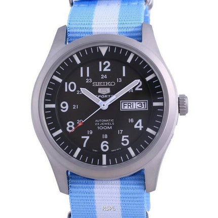 Seiko 5 Sports Military Automatic Polyester SNZG09K1-var-NATO24 100M Men's Watch