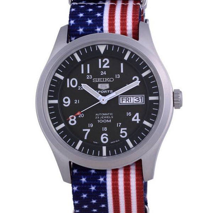 Seiko 5 Sports Military Automatic Polyester SNZG09K1-var-NATO27 100M Men's Watch