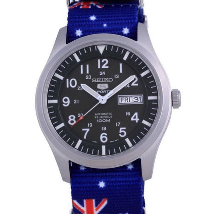 Seiko 5 Sports Military Automatic Polyester SNZG09K1-var-NATO30 100M Men's Watch