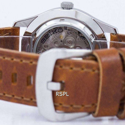 Seiko 5 Sports Automatic Japan Made Ratio Brown Leather SNZG15J1-LS9 Men's Watch