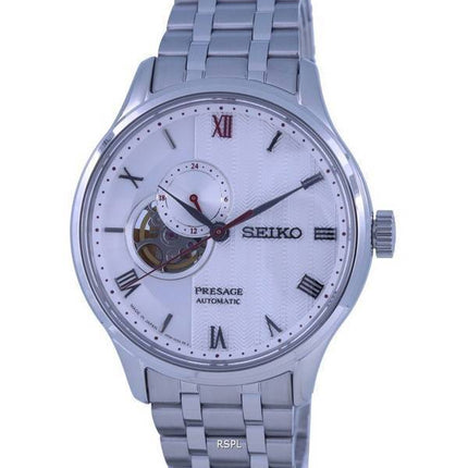 Seiko Presage Zen Garden Open Heart White Dial Automatic SSA443 SSA443J1 SSA443J Men's Watch