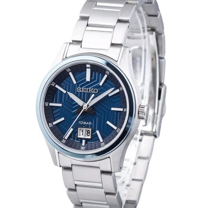 Seiko Sports Stainless Steel Blue Dial Quartz SUR559P1 100M Men's Watch