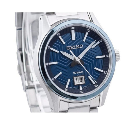 Seiko Sports Stainless Steel Blue Dial Quartz SUR559P1 100M Men's Watch