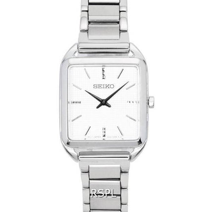 Seiko Stainless Steel White Dial Quartz SWR073 SWR073P1 SWR073P Women's Watch