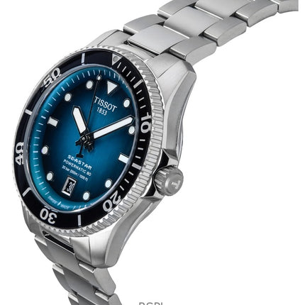 Tissot Seastar 1000 Powermatic 80 Turquoise Dial Automatic Diver's T120.807.11.091.00 300M Men's Watch