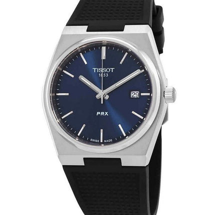 Tissot T-Classic PRX Rubber Strap Blue Dial Quartz T137.410.17.041.00 100M Men's Watch