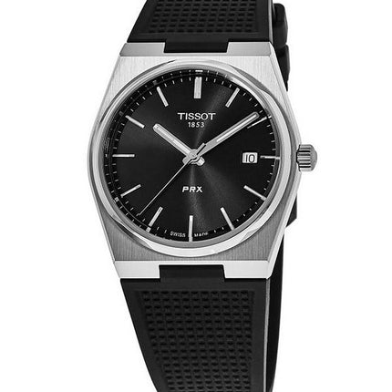 Tissot T-Classic PRX Rubber Strap Black Dial Quartz T137.410.17.051.00 100M Men's Watch