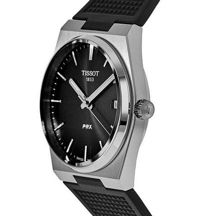 Tissot T-Classic PRX Rubber Strap Black Dial Quartz T137.410.17.051.00 100M Men's Watch