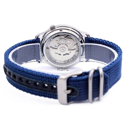 Refurbished Seiko 5 Military Nylon Strap Blue Dial Automatic 21 Jewels SNK807K2 Men's Watch