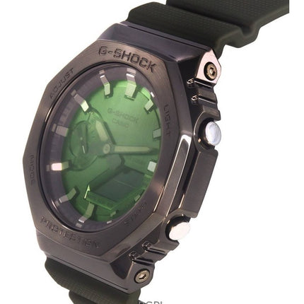 Refurbished Casio G-Shock Analog Digital Green Dial Resin Strap Quartz GM-2100B-3A 200M Men's Watch