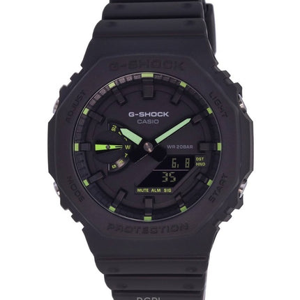 Refurbished Casio G-Shock Analog Digital Neon Accent Resin Strap Black Dial Quartz GA-2100-1A3 200M Men's Watch