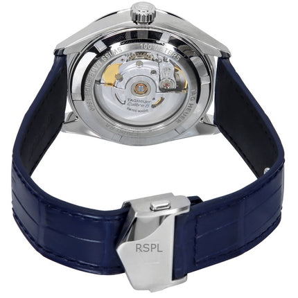 Tag Heuer Carrera Date Leather Strap Blue Dial Automatic WBN2112.FC6504 100M Men's Watch