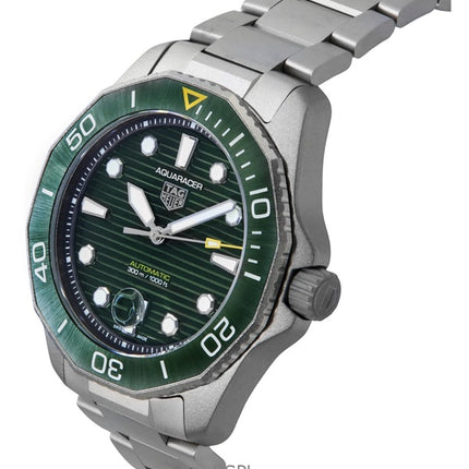 Tag Heuer Aquaracer Professional Date Titanium Green Dial Automatic Diver's WBP208B.BF0631 300M Men's Watch