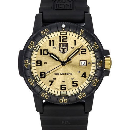 Luminox Sea Turtle Giant Plastic Strap Gold Dial Quartz XS.0325.GP 100M Men's Watch