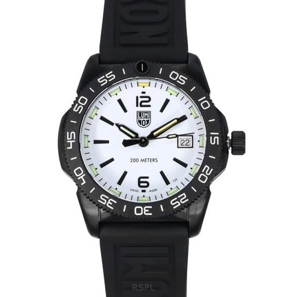 Luminox Pacific Diver Ripple Rubber Strap White Dial Quartz XS.3127M 200M Men's Watch