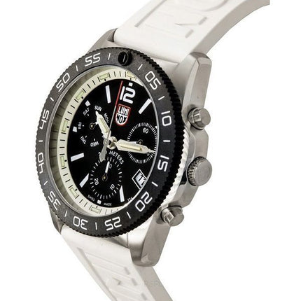 Luminox Pacific Diver Chronograph White Rubber Strap Black Dial Quartz Diver's XS.3141 200M Men's Watch