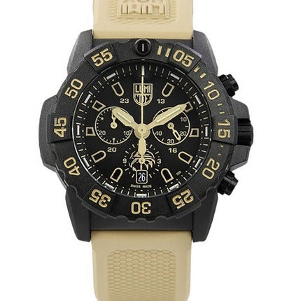 Luminox Navy Seal Foundation Chronograph Black Dial Quartz Divers XS.3590.NSF.SET 200M Men's Watch With Extra Strap