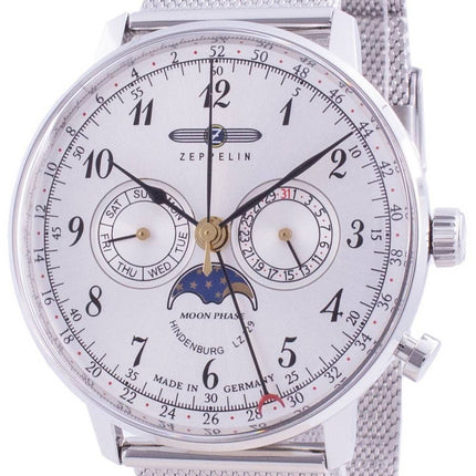 Zeppelin Hindenburg LZ129 7036M-1 7036M1 Quartz Moon Phase Men's Watch