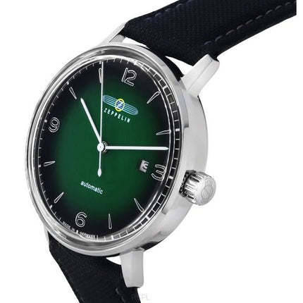 Zeppelin Hindenburg LZ129 Recycled Plastic Strap Green And Black Eco Ceramic Dial Automatic 80642N Men's Watch