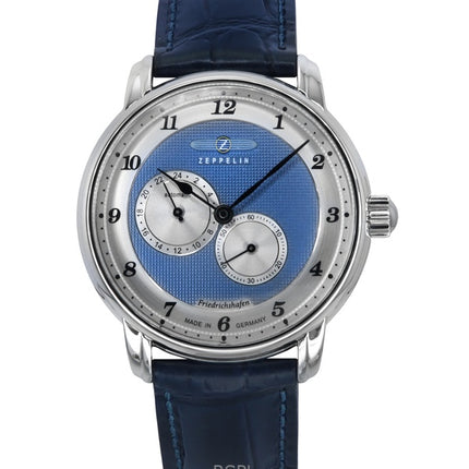 Zeppelin Friedrichshafen Leather Strap Blue Dial Automatic 85683 Men's Watch