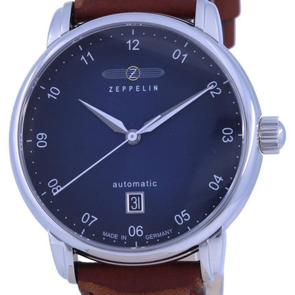 Zeppelin New Captain's Line Leather Strap Automatic 8652-3 86523 Men's Watch