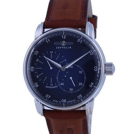 Zeppelin New Captain's Line Blue Dial Leather Strap Automatic 8662-3 86623 Men's Watch