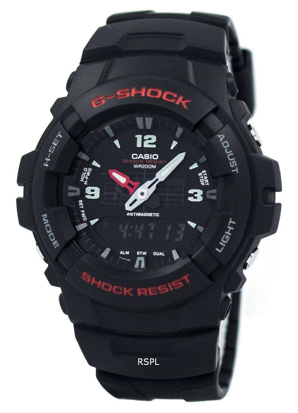 Casio G-Shock Analog Digital 200M G-100-1B Men's Watch - DownUnderWatches