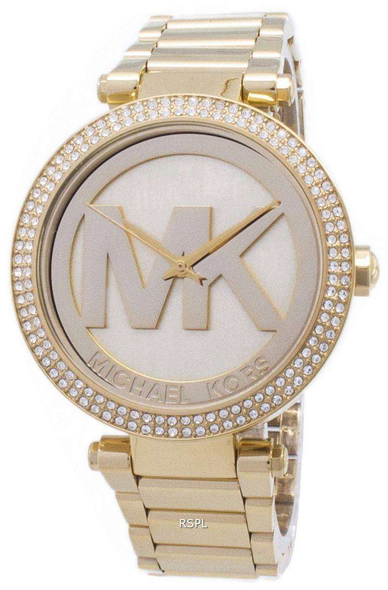 Michael Kors Parker Crystals MK Logo MK5784 Womens Watch - DownUnderWatches